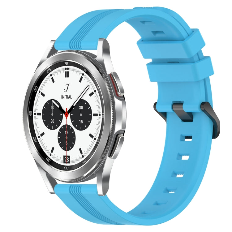 For Samsung  Galaxy Watch 4 Classic 42mm 20mm Concave Striped Slicone Watch Band