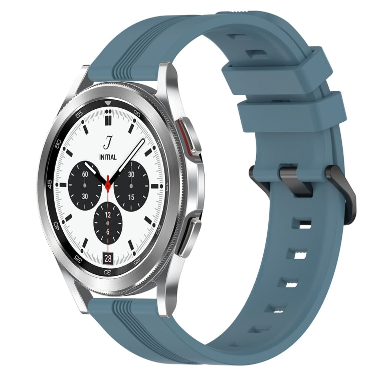 For Samsung  Galaxy Watch 4 Classic 42mm 20mm Concave Striped Slicone Watch Band