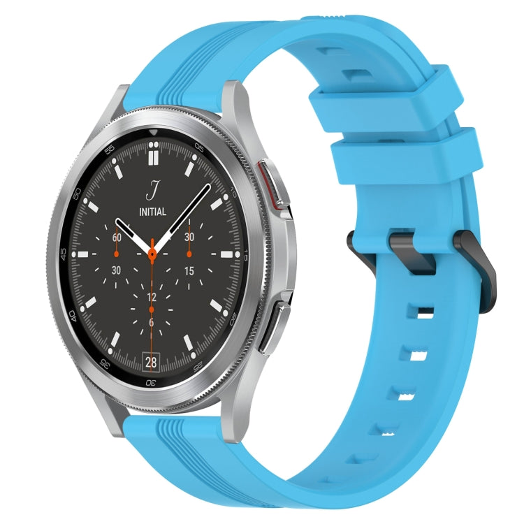 For Samsung  Galaxy Watch 4 Classic 46mm 20mm Concave Striped Slicone Watch Band