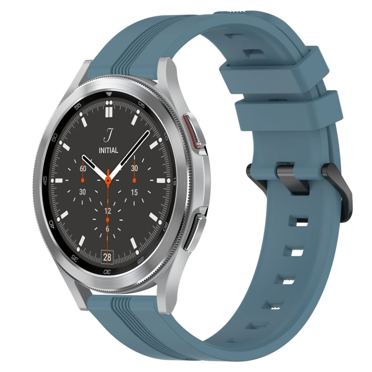 For Samsung  Galaxy Watch 4 Classic 46mm 20mm Concave Striped Slicone Watch Band