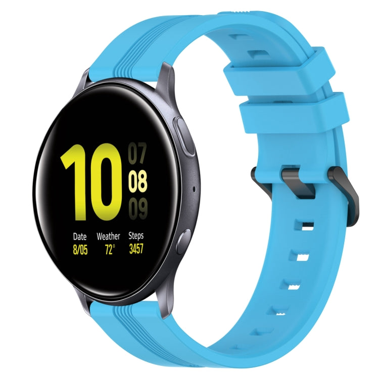 For Samsung Galaxy Watch Active 2 40mm 20mm Concave Striped Slicone Watch Band