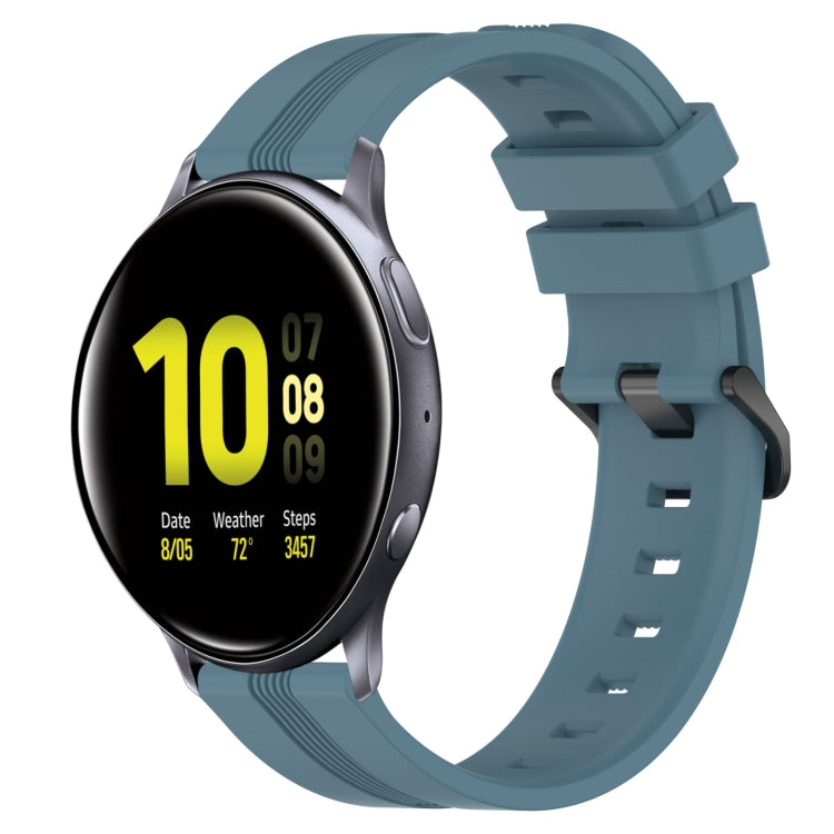 For Samsung Galaxy Watch Active 2 40mm 20mm Concave Striped Slicone Watch Band