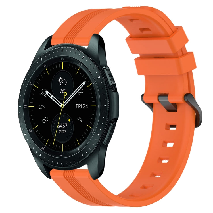 For Samsung Galaxy Watch 42mm 20mm Concave Striped Slicone Watch Band