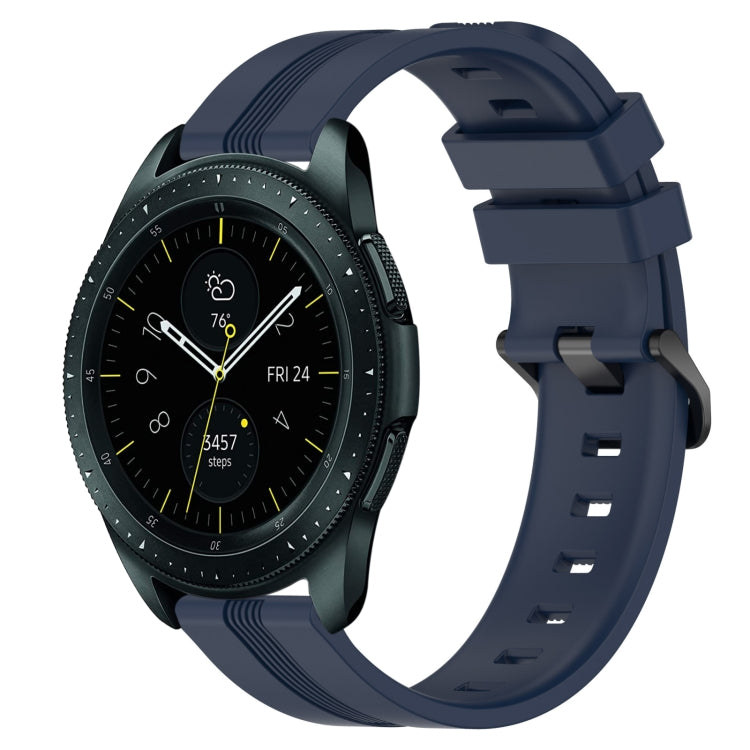 For Samsung Galaxy Watch 42mm 20mm Concave Striped Slicone Watch Band