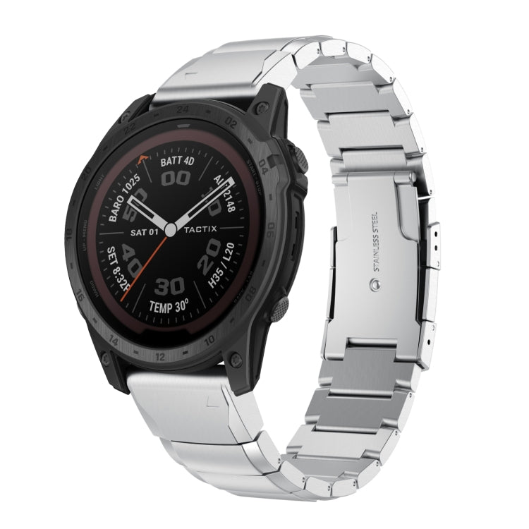 For Garmin Tactix 7 26mm Tortoise Shell Stainless Steel Watch Band