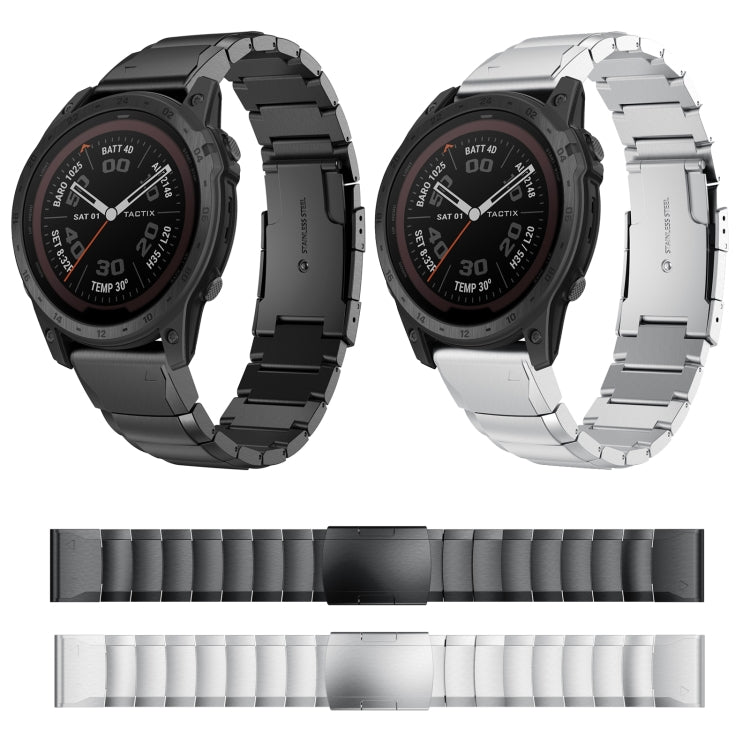 For Garmin Tactix 7 Pro 26mm Tortoise Shell Stainless Steel Watch Band