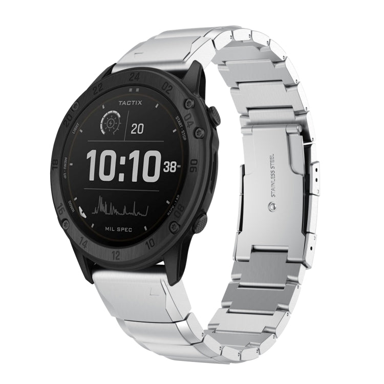 For Garmin Tactix Delta 26mm Tortoise Shell Stainless Steel Watch Band