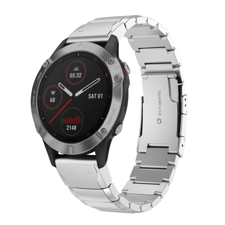 For Garmin Fenix 5X Plus 26mm Tortoise Shell Stainless Steel Watch Band