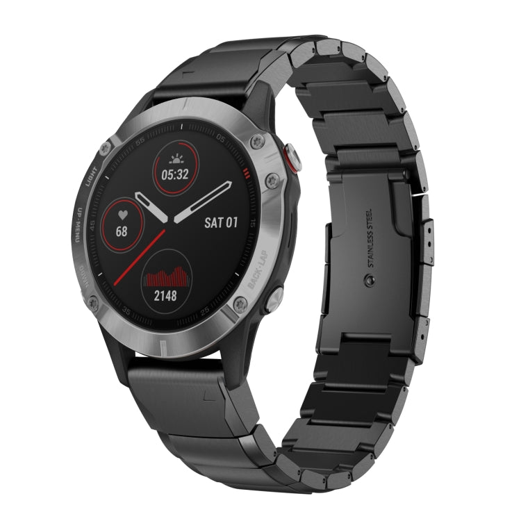 For Garmin Fenix 5X Plus 26mm Tortoise Shell Stainless Steel Watch Band