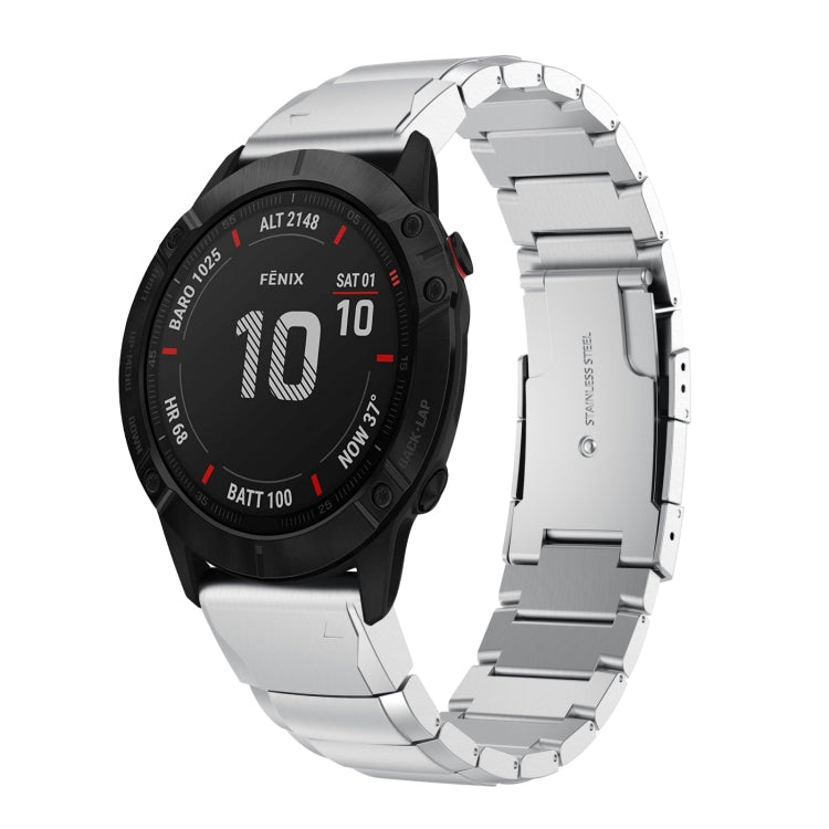 For Garmin Fenix 6 Pro GPS 22mm Tortoise Shell Stainless Steel Watch Band