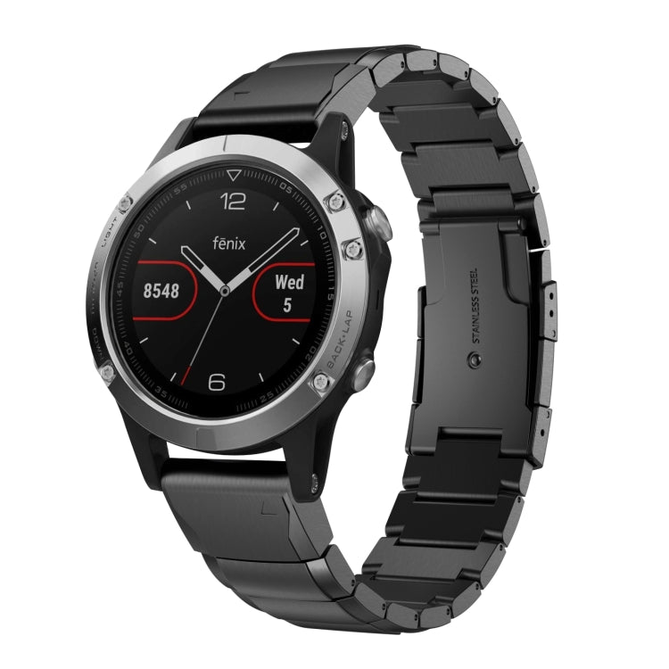 For Garmin Fenix 5 22mm Tortoise Shell Stainless Steel Watch Band