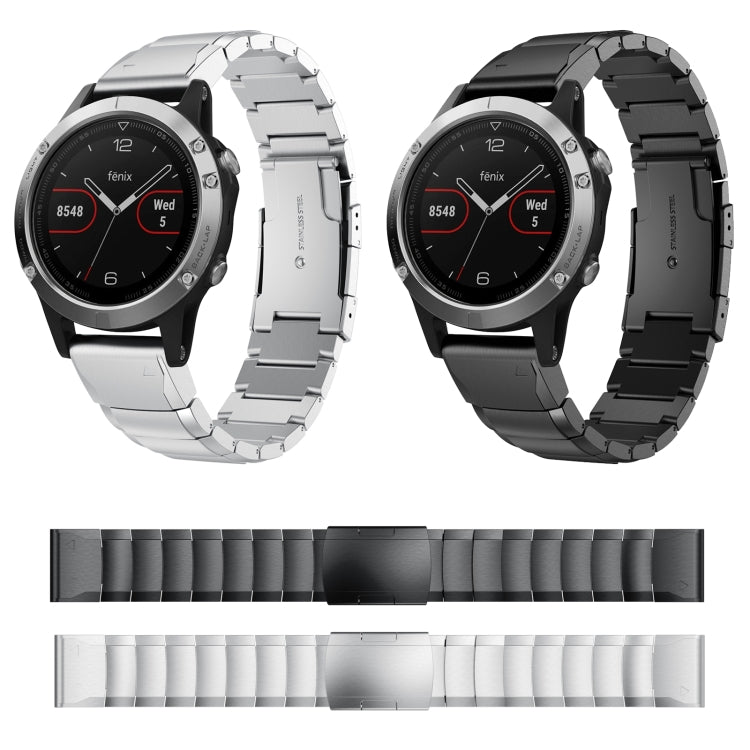 For Garmin Fenix 5 22mm Tortoise Shell Stainless Steel Watch Band