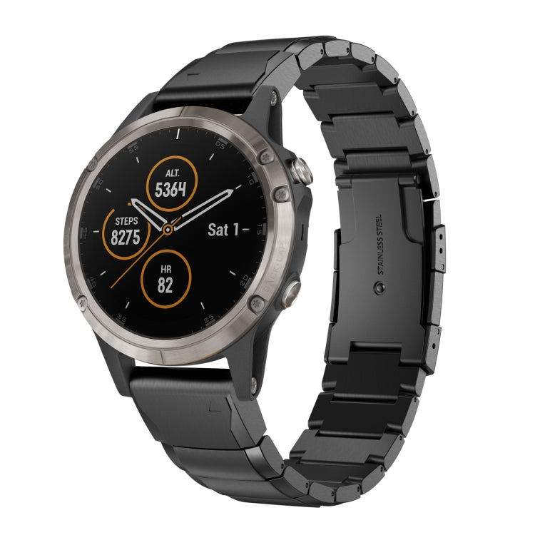 For Garmin Fenix 5 Plus 22mm Tortoise Shell Stainless Steel Watch Band