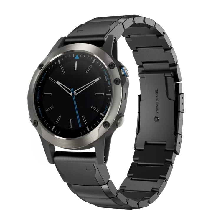 For Garmin Quatix 5 22mm Tortoise Shell Stainless Steel Watch Band