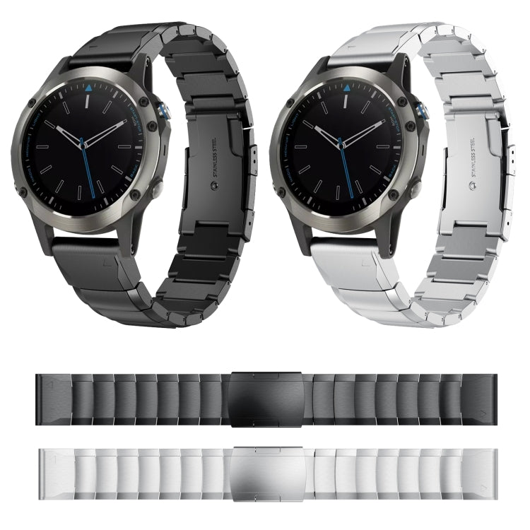 For Garmin Quatix 5 22mm Tortoise Shell Stainless Steel Watch Band