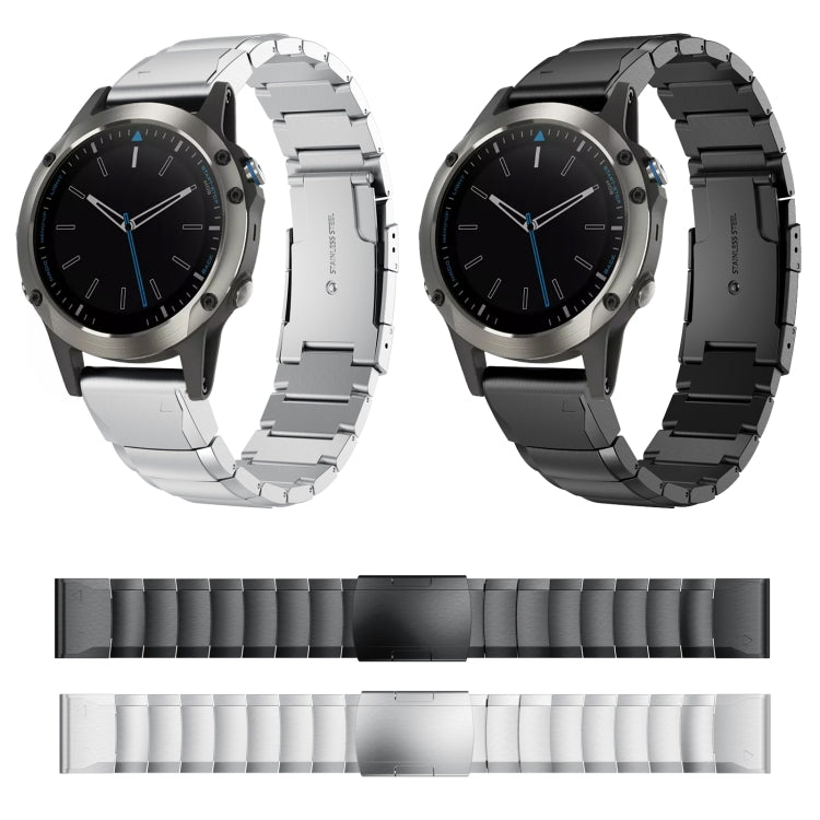 For Garmin Quatix 5 Sapphire 22mm Tortoise Shell Stainless Steel Watch Band