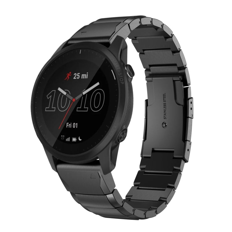 For Garmin Forerunner 945 22mm Tortoise Shell Stainless Steel Watch Band