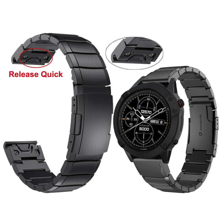 For Garmin Forerunner 945 22mm Tortoise Shell Stainless Steel Watch Band