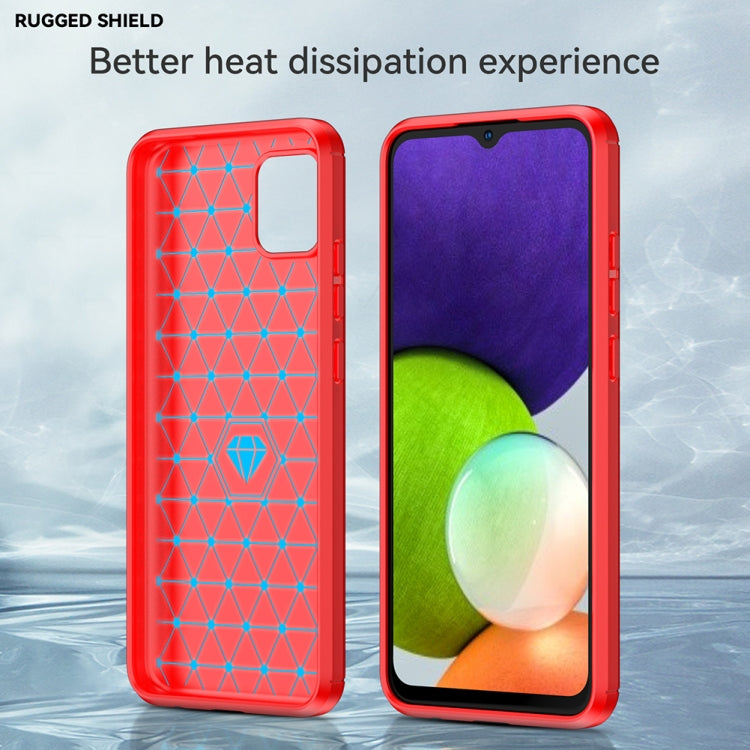 For Samsung Galaxy F04 Brushed Texture Carbon Fiber TPU Phone Case