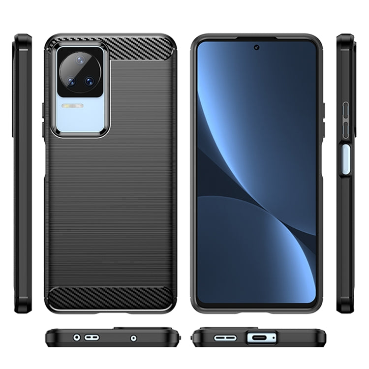 For Xiaomi Redmi K60E Brushed Texture Carbon Fiber TPU Phone Case