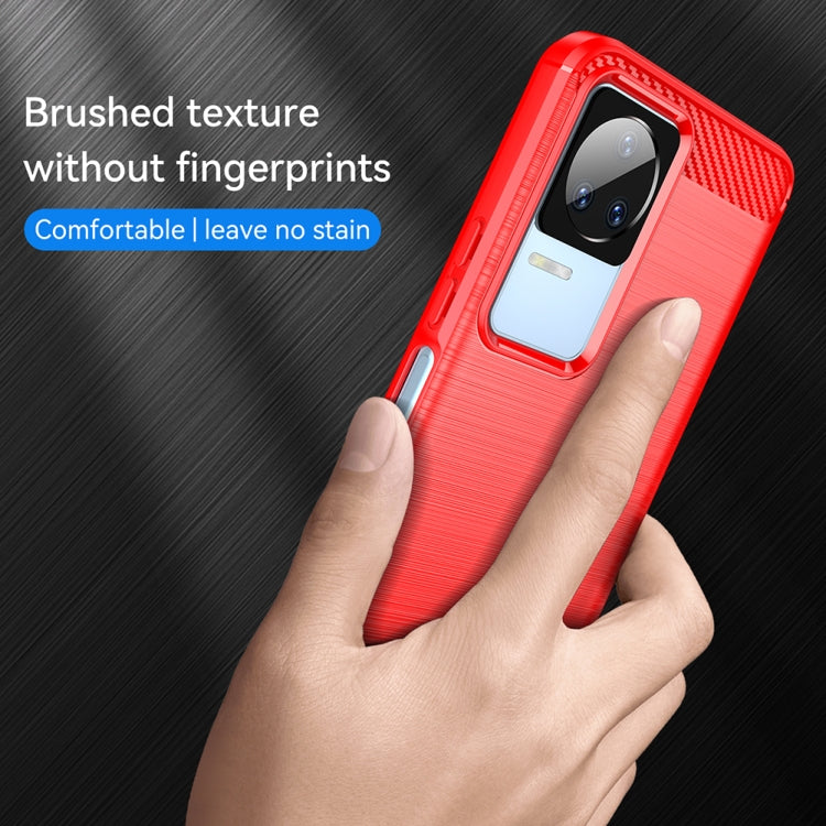 For Xiaomi Redmi K60E Brushed Texture Carbon Fiber TPU Phone Case