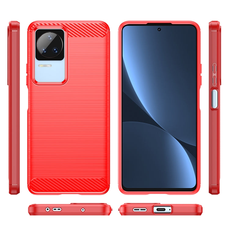 For Xiaomi Redmi K60E Brushed Texture Carbon Fiber TPU Phone Case
