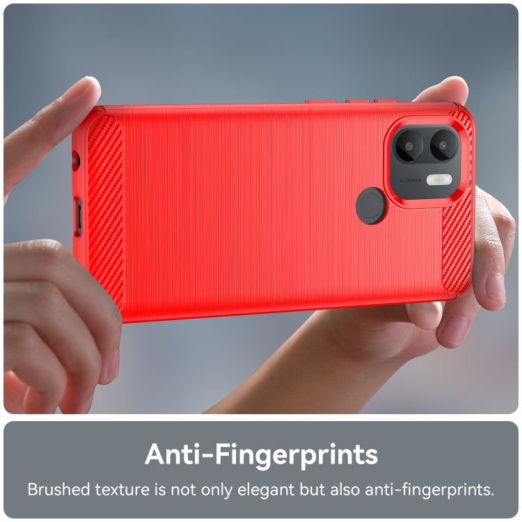 For Xiaomi Poco C50 Brushed Texture Carbon Fiber TPU Phone Case