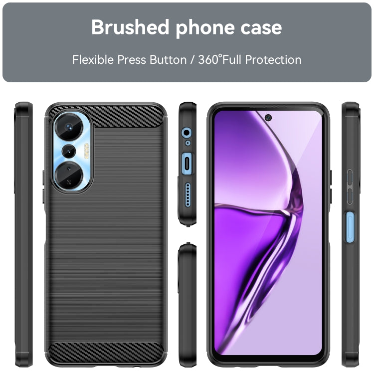 For Infinix Hot 20S Brushed Texture Carbon Fiber TPU Phone Case