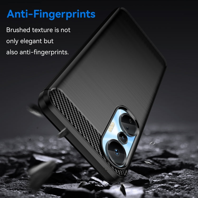 For Infinix Hot 20S Brushed Texture Carbon Fiber TPU Phone Case