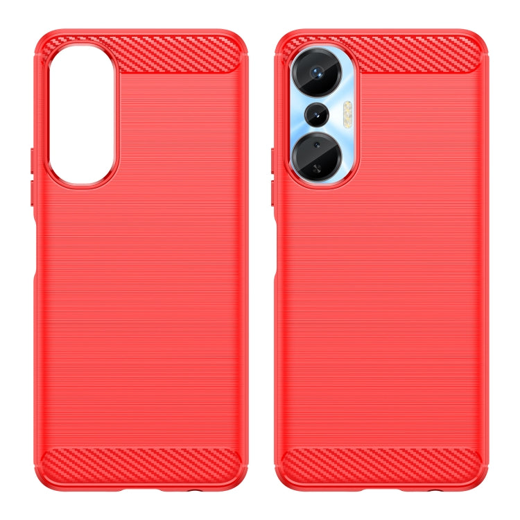 For Infinix Hot 20S Brushed Texture Carbon Fiber TPU Phone Case