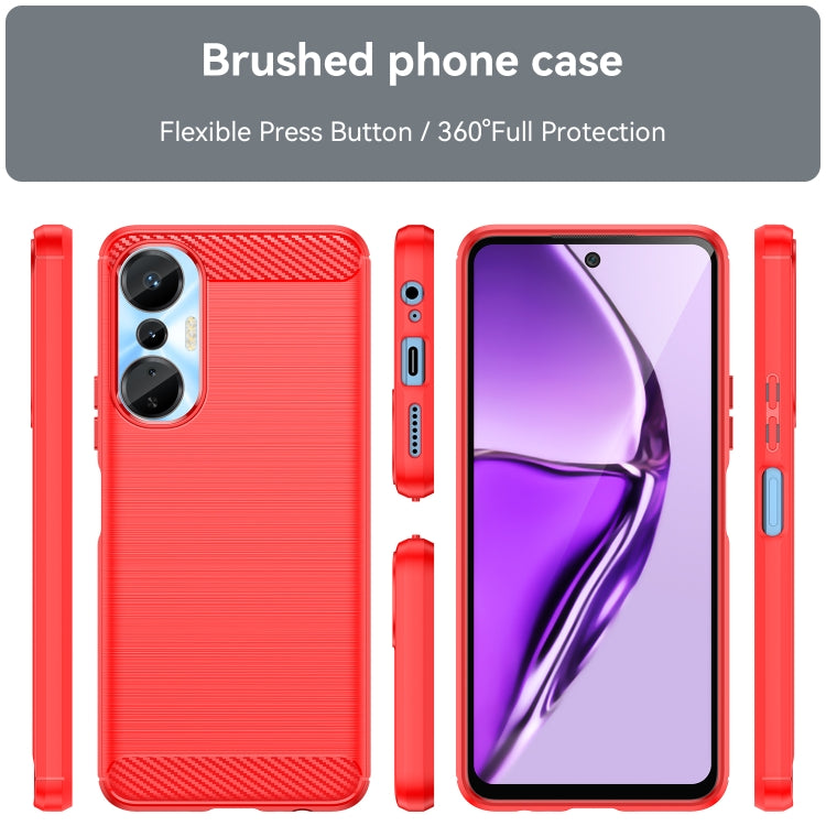 For Infinix Hot 20S Brushed Texture Carbon Fiber TPU Phone Case