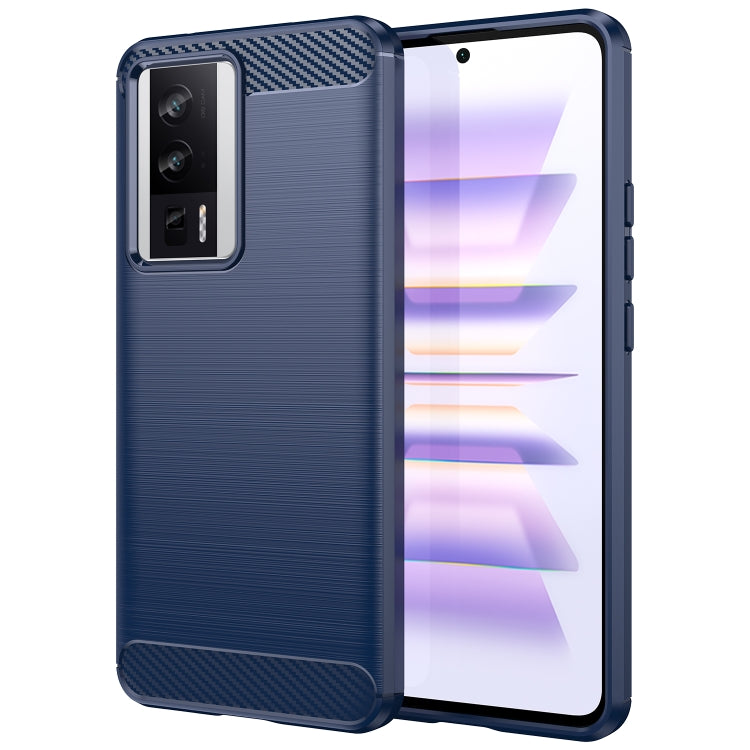 For Xiaomi Redmi K60 Brushed Texture Carbon Fiber TPU Phone Case