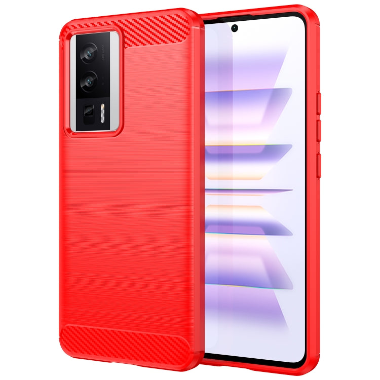 For Xiaomi Redmi K60 Pro Brushed Texture Carbon Fiber TPU Phone Case