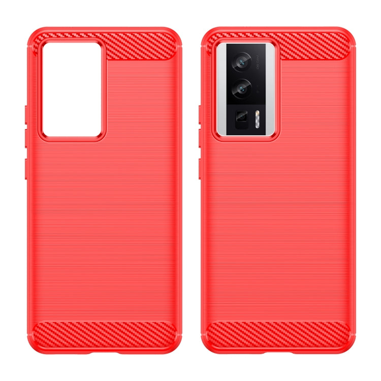 For Xiaomi Redmi K60 Pro Brushed Texture Carbon Fiber TPU Phone Case
