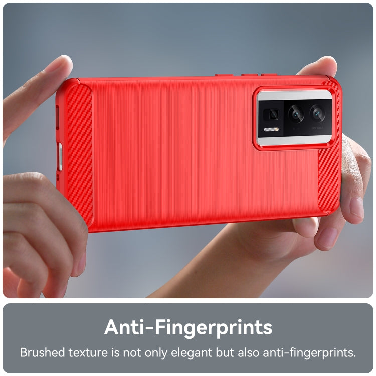 For Xiaomi Redmi K60 Pro Brushed Texture Carbon Fiber TPU Phone Case