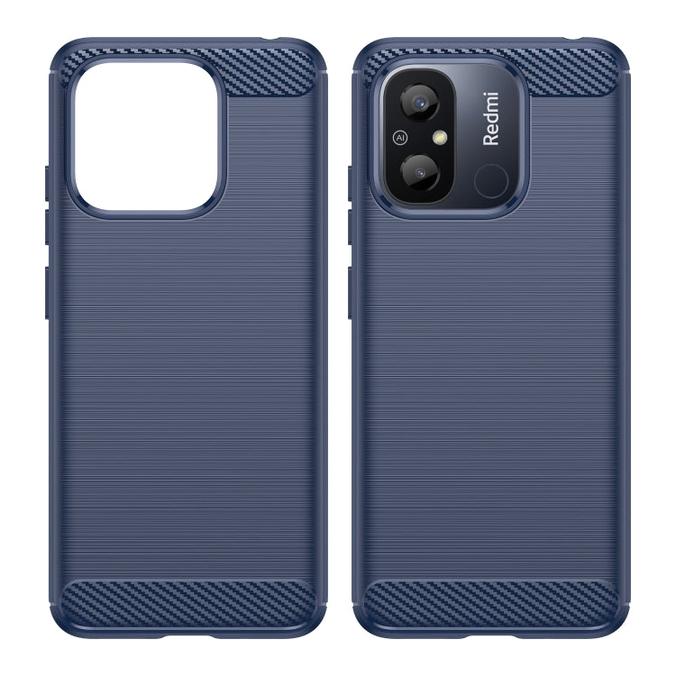 For Xiaomi Redmi 12C Brushed Texture Carbon Fiber TPU Phone Case