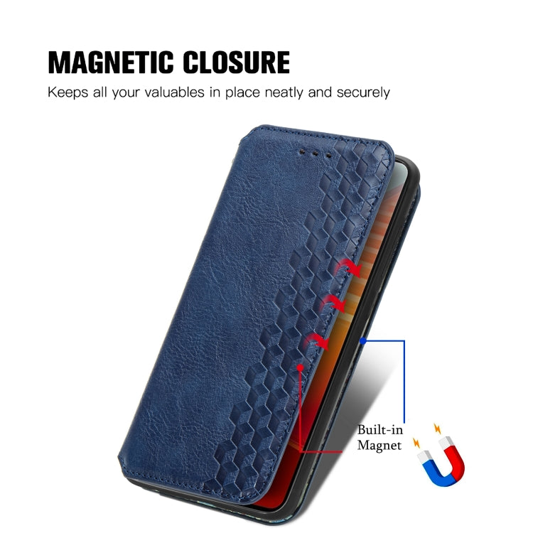 For vivo iQOO 10 Cubic Grid Pressed Magnetic Leather Phone Case