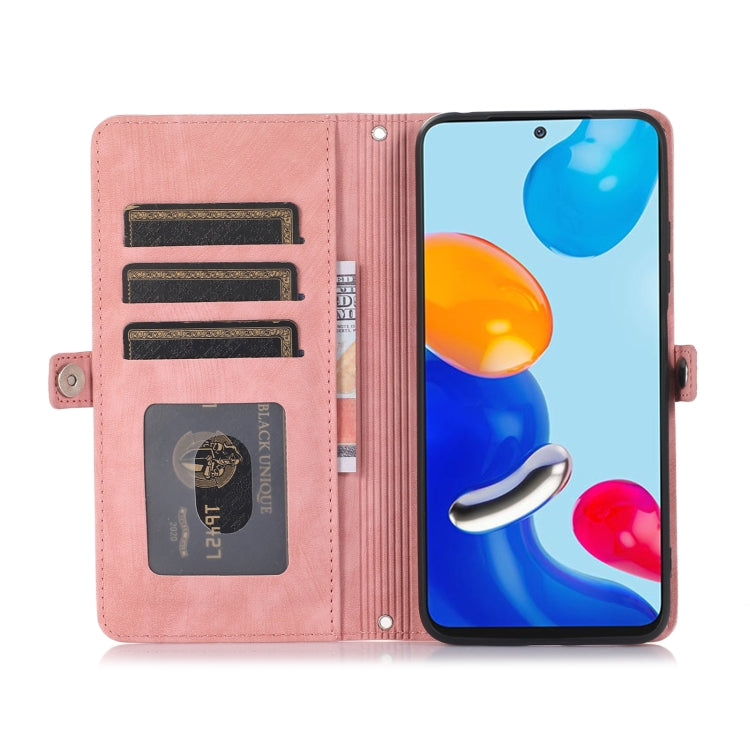 For Xiaomi Redmi Note 11 Pro 4G Global Zipper Card Slot Buckle Wallet Leather Phone Case