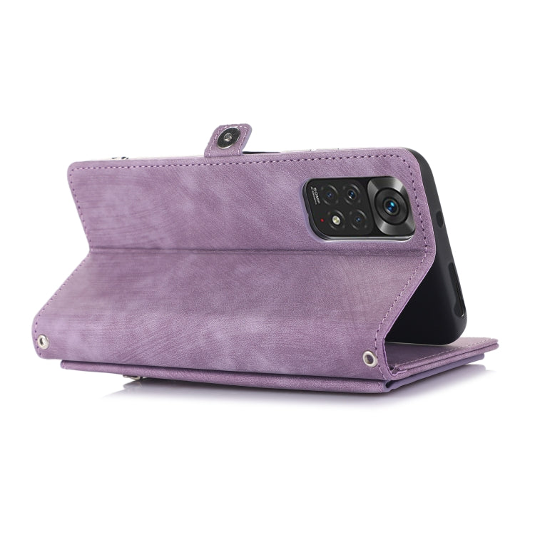 For Xiaomi Redmi Note 11 Pro 4G Global Zipper Card Slot Buckle Wallet Leather Phone Case