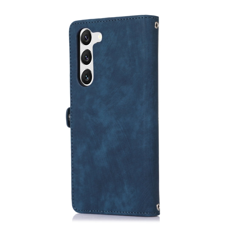 For Samsung Galaxy S23+ 5G Zipper Card Slot Buckle Wallet Leather Phone Case