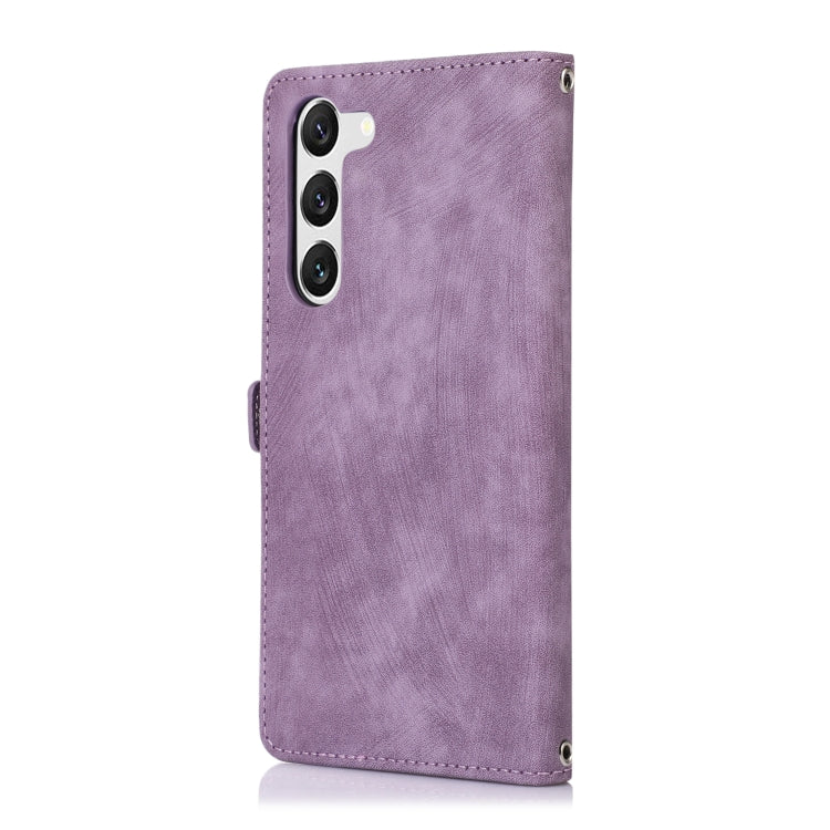 For Samsung Galaxy S23+ 5G Zipper Card Slot Buckle Wallet Leather Phone Case