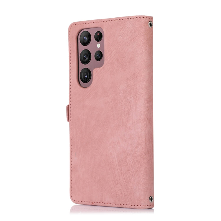 For Samsung Galaxy S23 Ultra 5G Zipper Card Slot Buckle Wallet Leather Phone Case