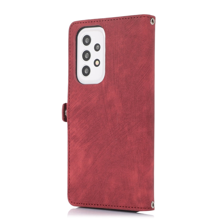 For Samsung Galaxy A23 Zipper Card Slot Buckle Wallet Leather Phone Case