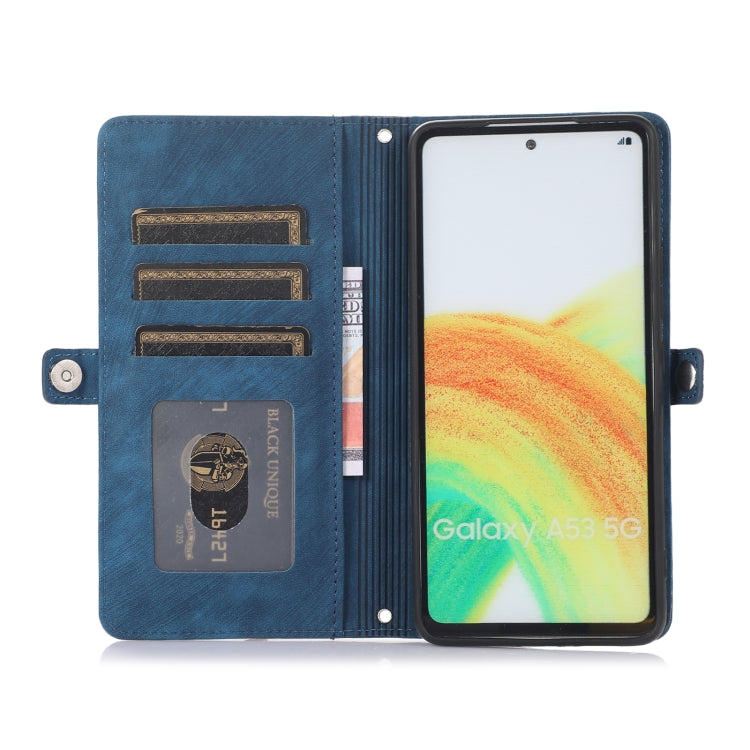 For Samsung Galaxy A23 Zipper Card Slot Buckle Wallet Leather Phone Case