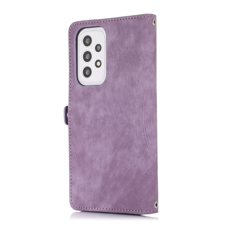 For Samsung Galaxy A23 Zipper Card Slot Buckle Wallet Leather Phone Case
