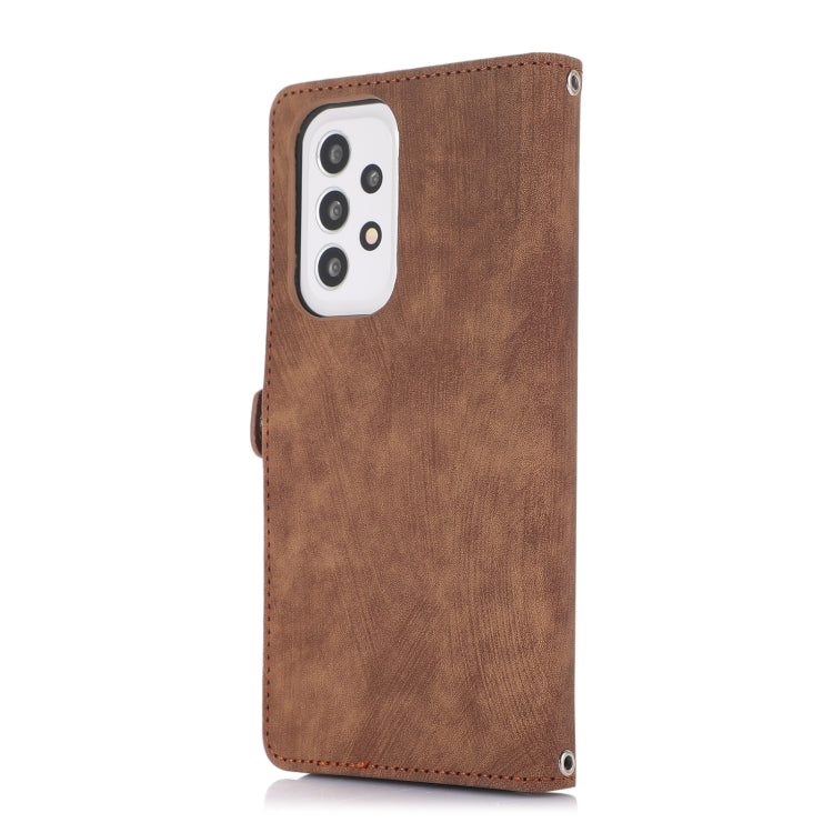 For Samsung Galaxy A23 Zipper Card Slot Buckle Wallet Leather Phone Case