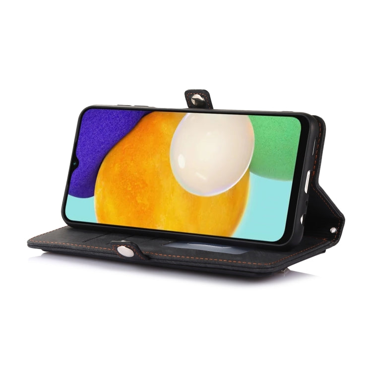 For Samsung Galaxy A13 4G / 5G Zipper Card Slot Buckle Wallet Leather Phone Case
