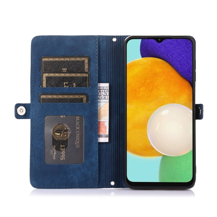 For Samsung Galaxy A13 4G / 5G Zipper Card Slot Buckle Wallet Leather Phone Case