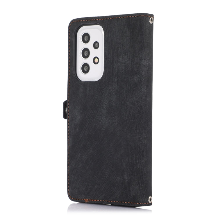 For Samsung Galaxy A53 5G Zipper Card Slot Buckle Wallet Leather Phone Case