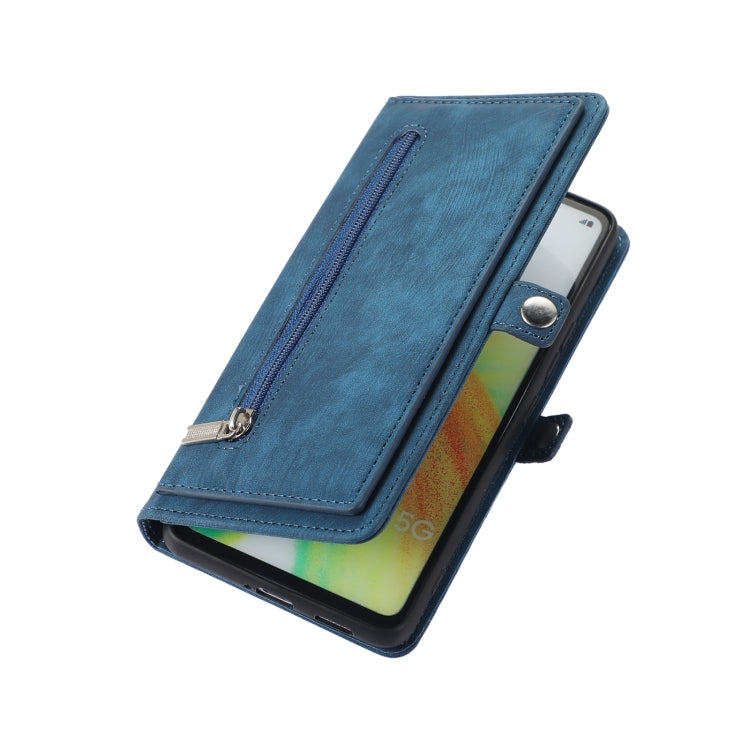 For Samsung Galaxy A33 5G Zipper Card Slot Buckle Wallet Leather Phone Case